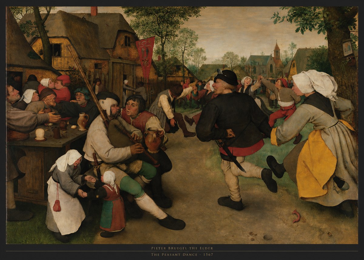 Pieter Bruegel The Peasant Dance II No5 - Plakát