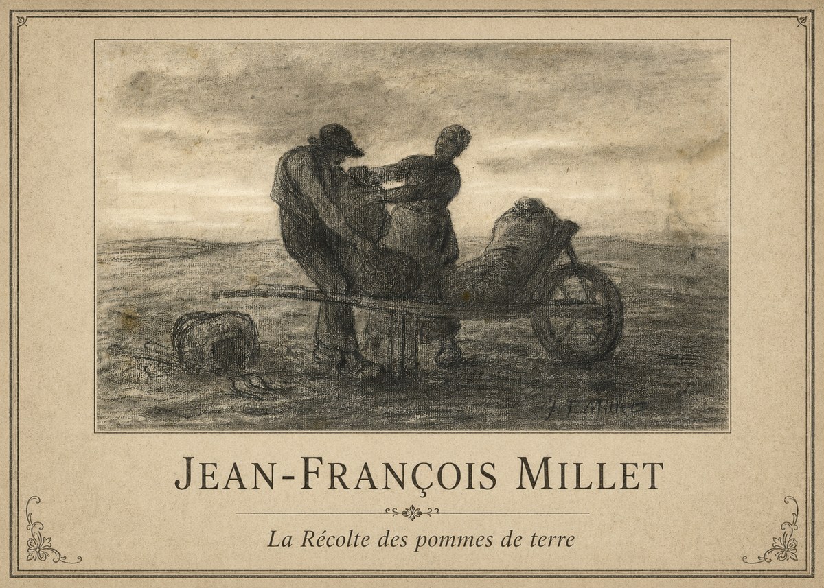 Jean-François Millet La Récolte Des Pommes De Terre No1 - Plakát
