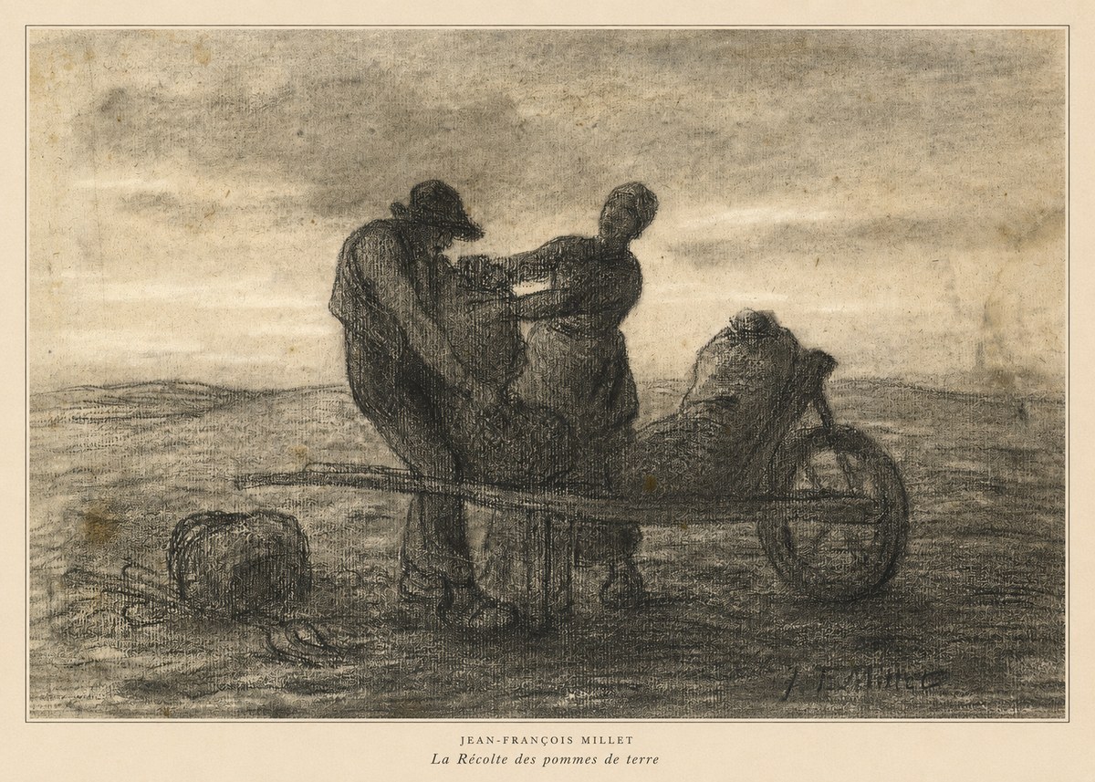 Jean-François Millet La Récolte Des Pommes De Terre No6 - Plakát