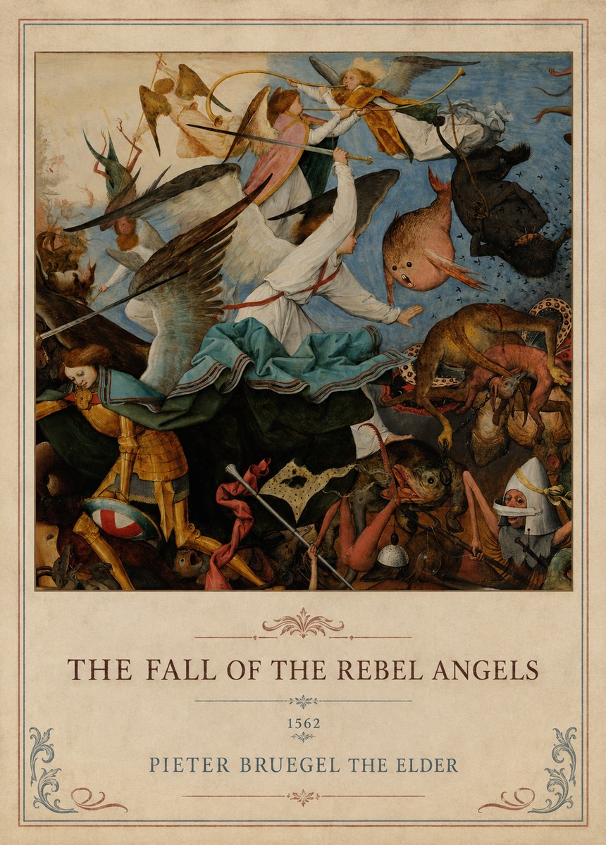 Pieter Bruegel The Fall of the Rebel Angels IV No1 - Plakát