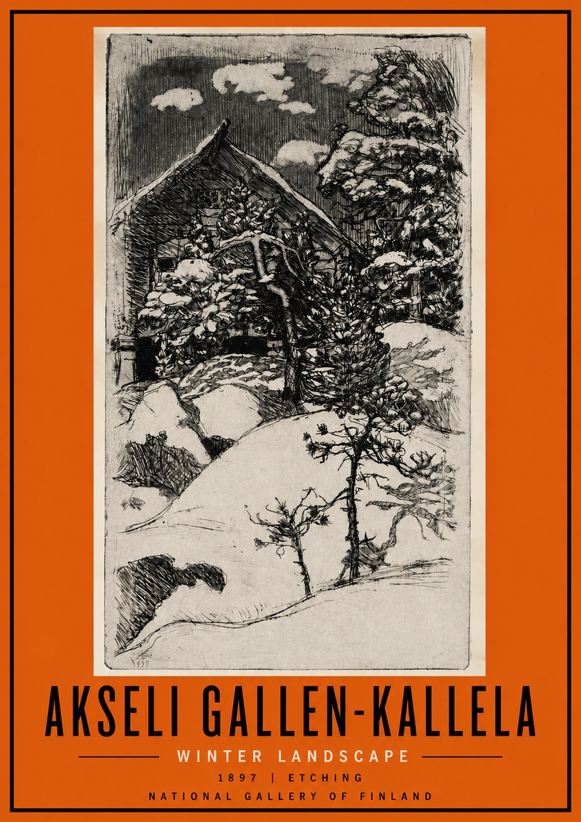 Akseli Gallen-Kallela Winter Landscape I No4 - Plakát
