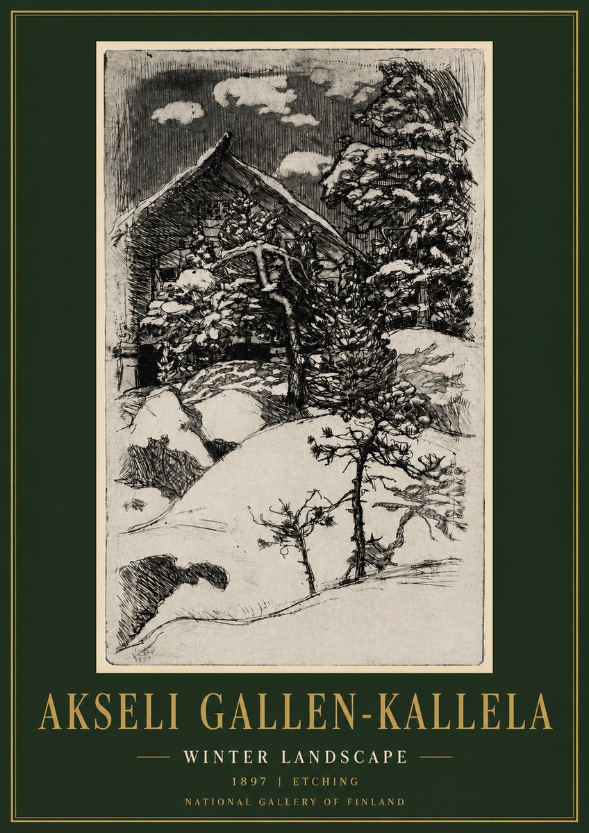 Akseli Gallen-Kallela Winter Landscape I No5 - Plakát