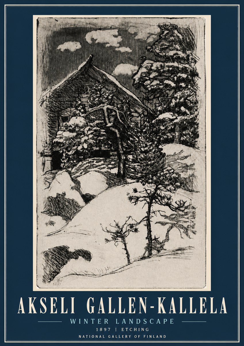 Akseli Gallen-Kallela Winter Landscape I No6 - Plakát