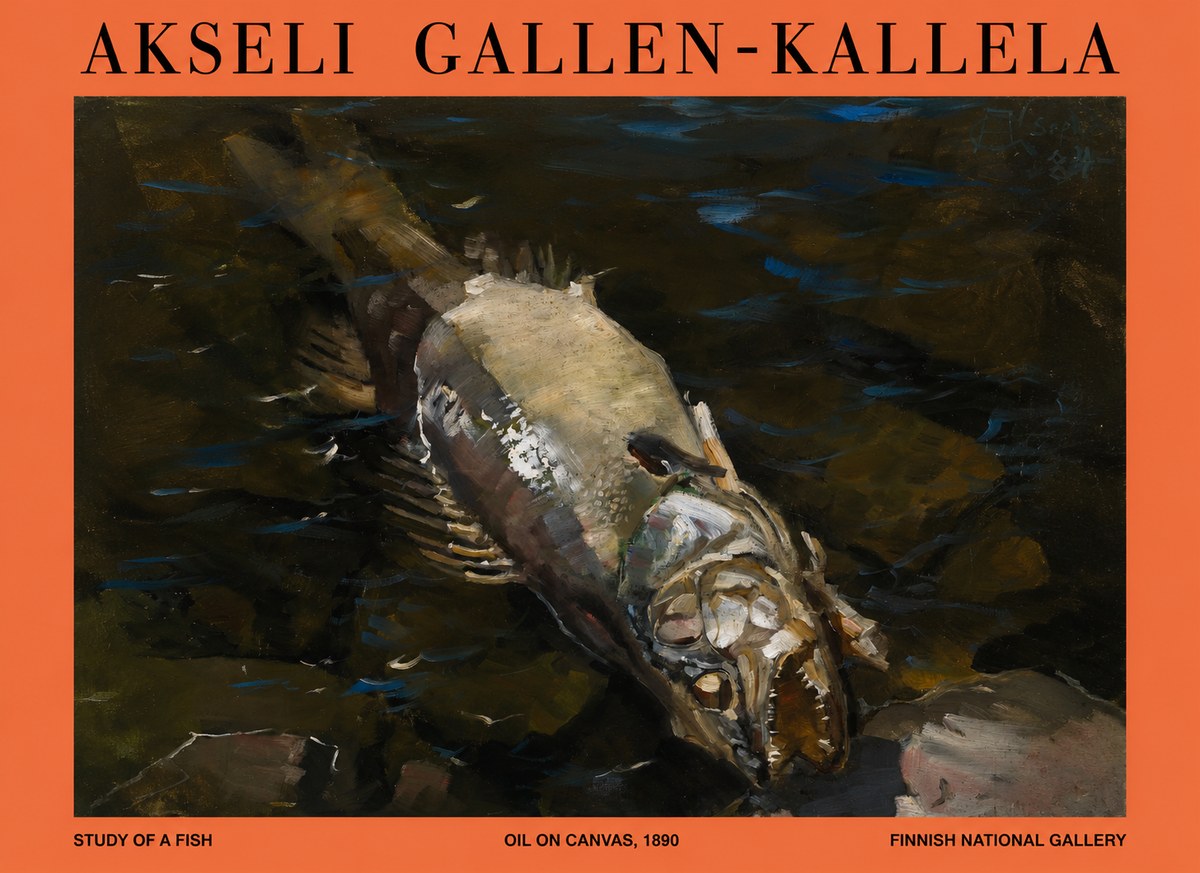 Akseli Gallen-Kallela Study of a Fish No1 - Plakát