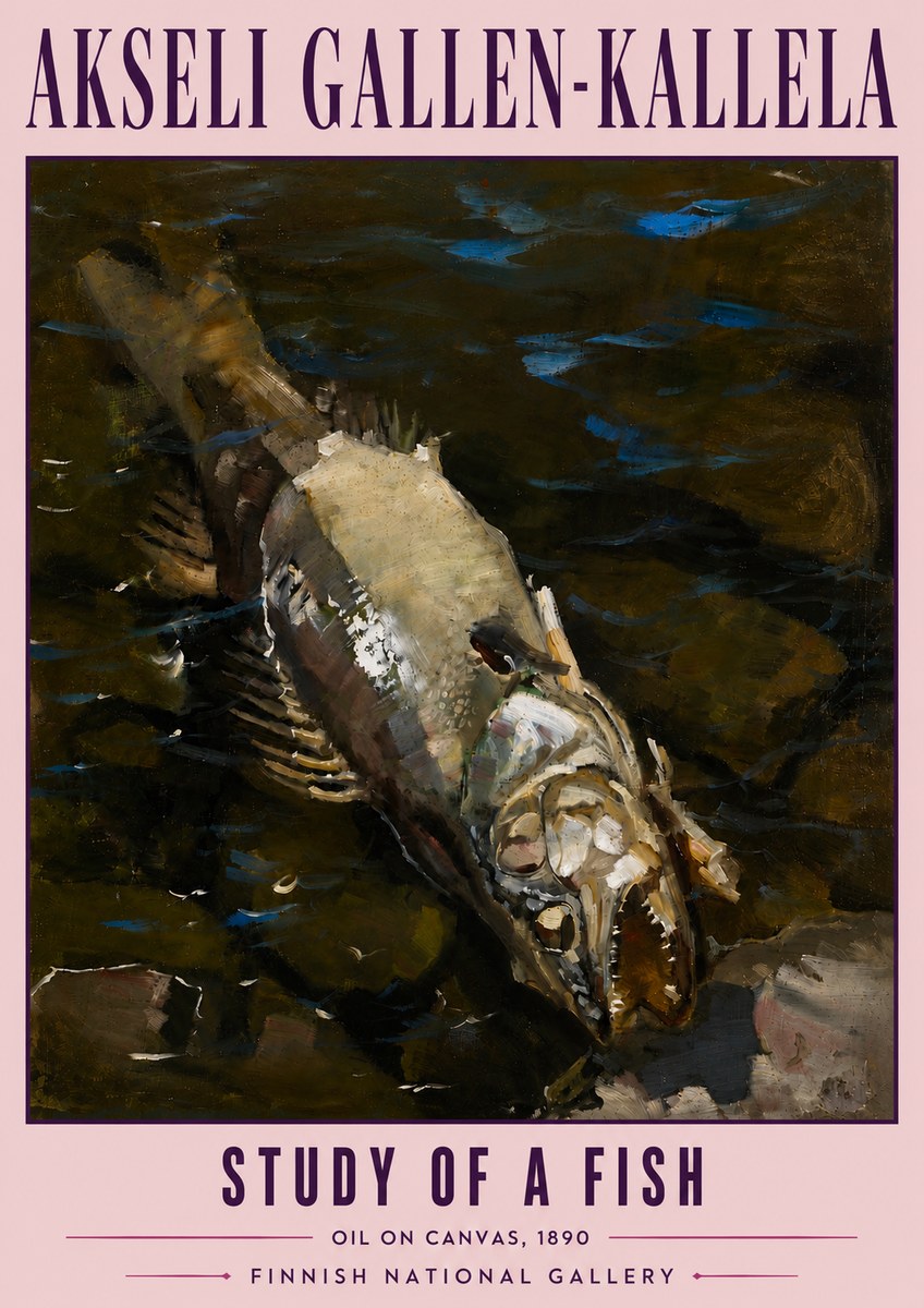 Akseli Gallen-Kallela Study of a Fish No5 - Plakát