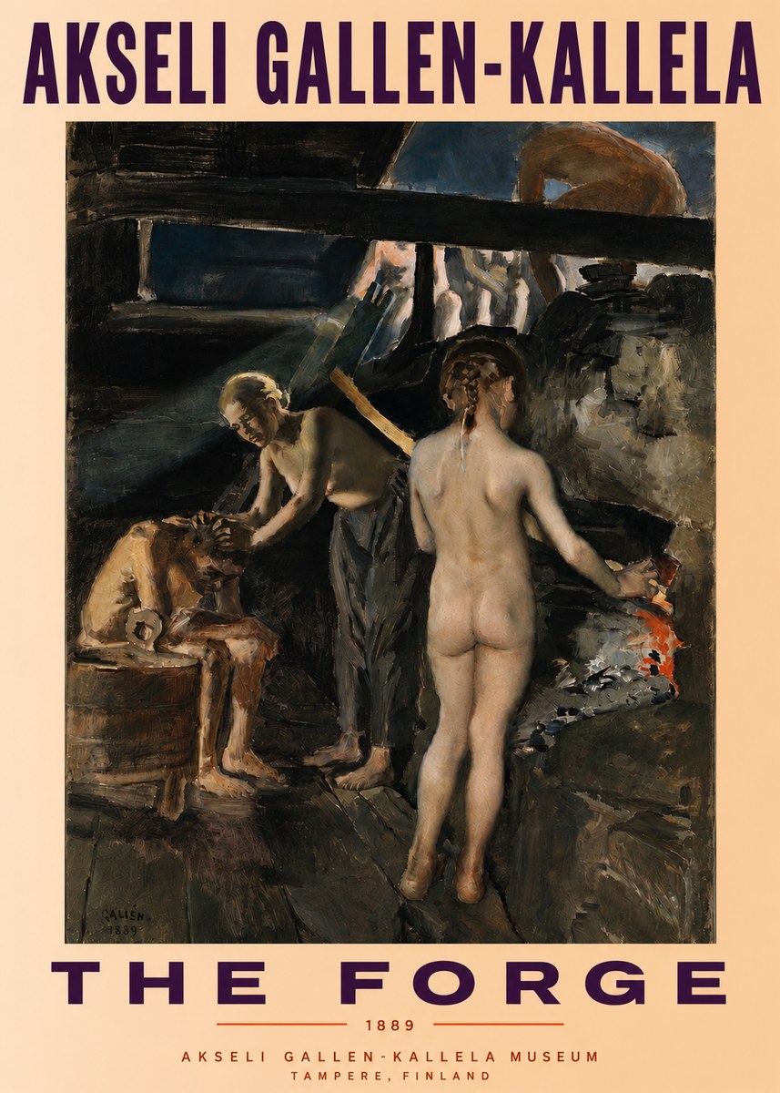 Akseli Gallen-Kallela The Forge No4 - Plakát