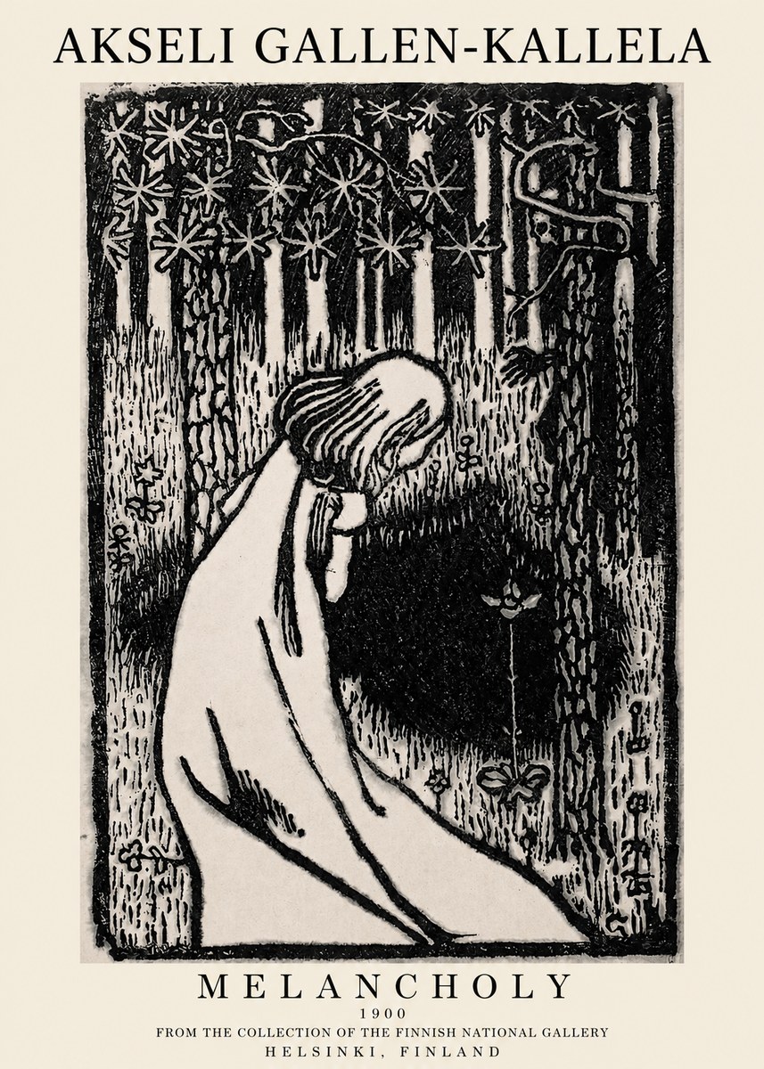 Akseli Gallen-Kallela Melancholy No1 - Plakát