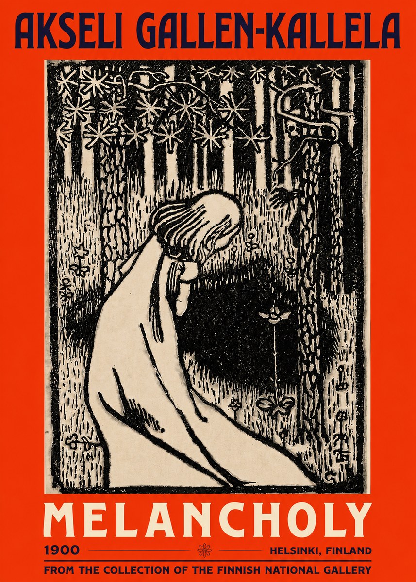 Akseli Gallen-Kallela Melancholy No3 - Plakát