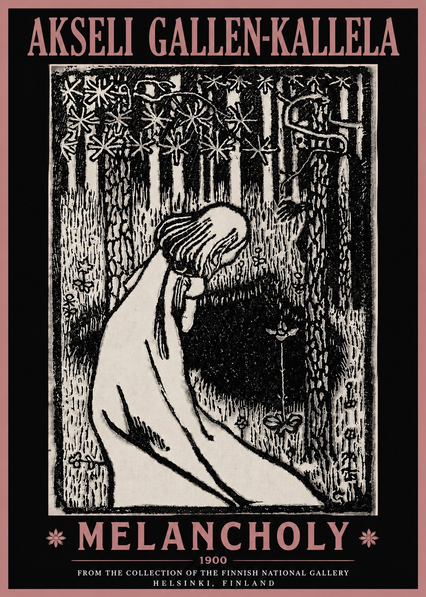 Akseli Gallen-Kallela Melancholy No4 - Plakát