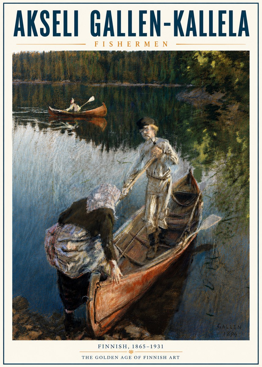 Akseli Gallen-Kallela Fishermen No6 - Plakát