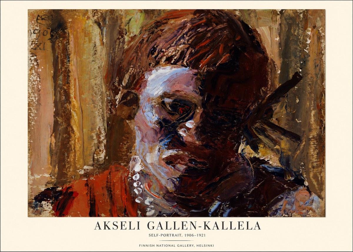 Akseli Gallen-Kallela Self-portrait, 1906-1921 No1 - Plakát