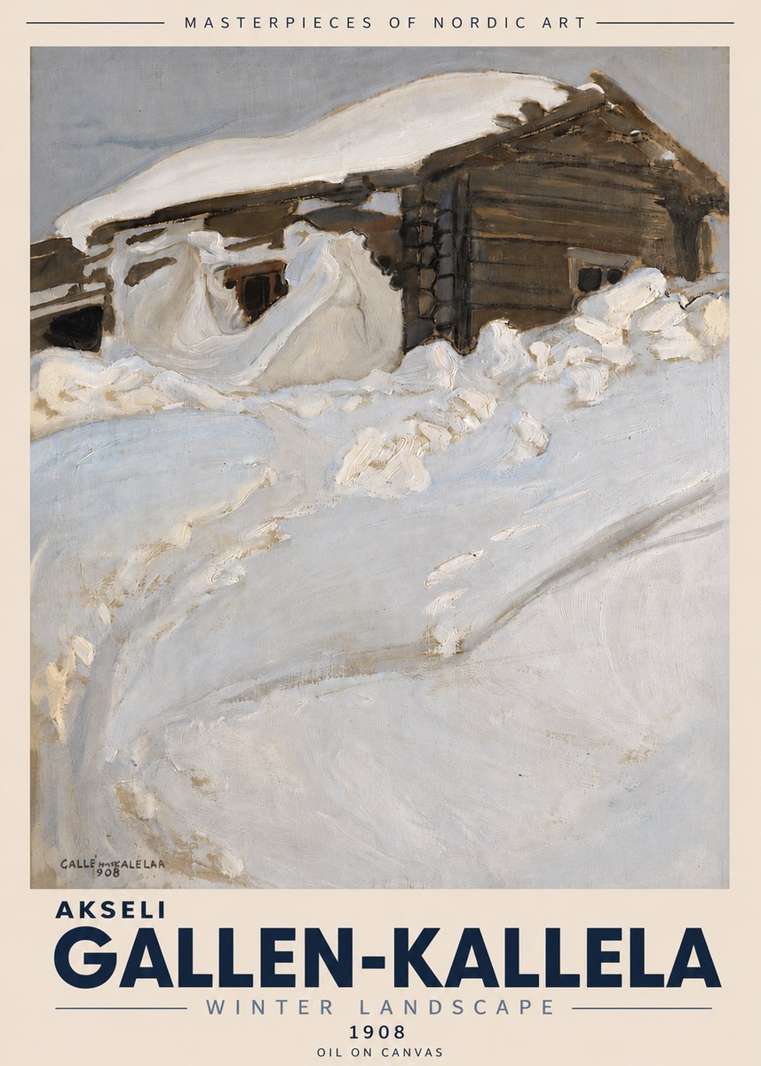Akseli Gallen-Kallela Winter Landscape II No6 - Plakát