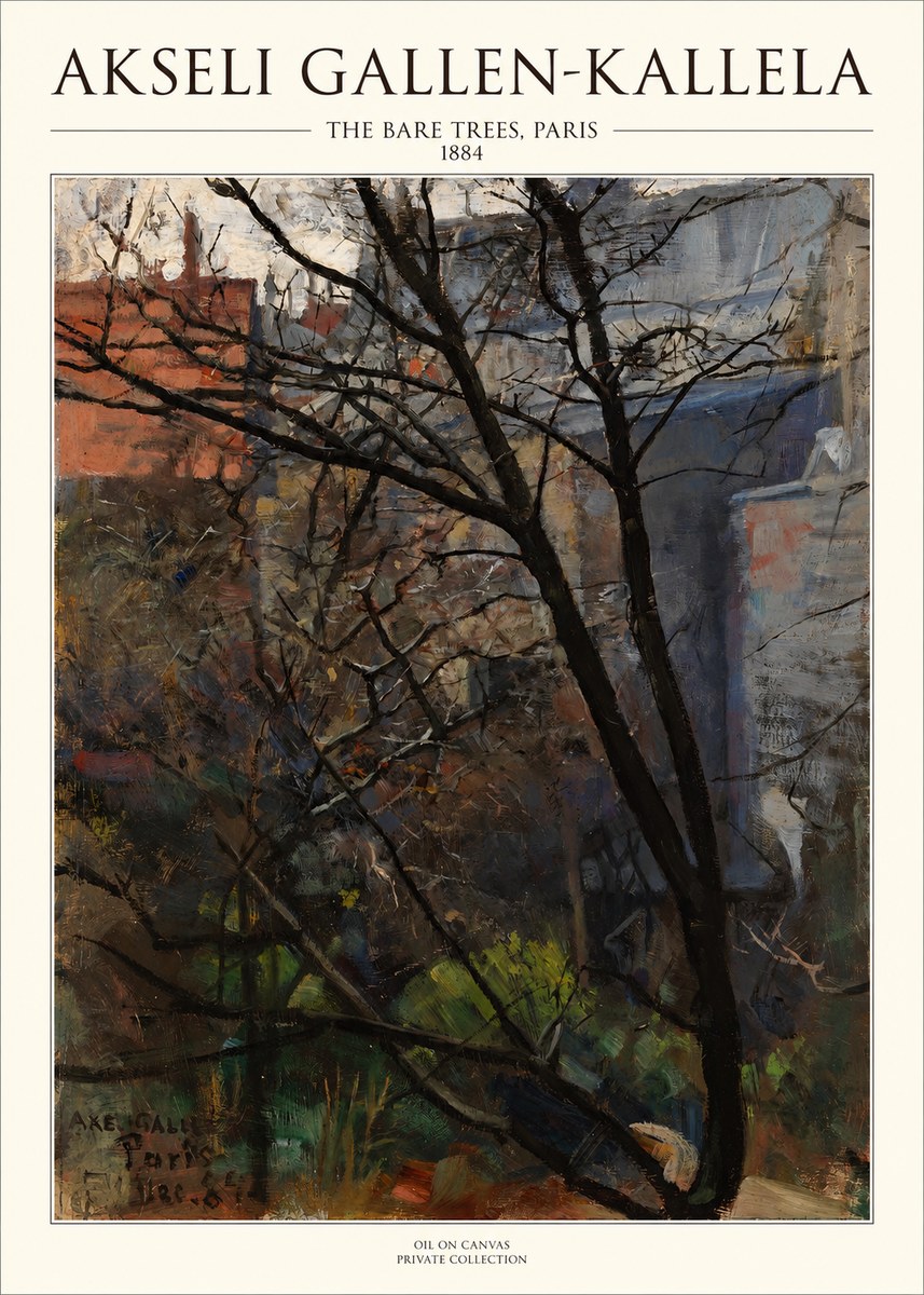 Akseli Gallen-Kallela The Bare Trees, Paris No1 - Plakát