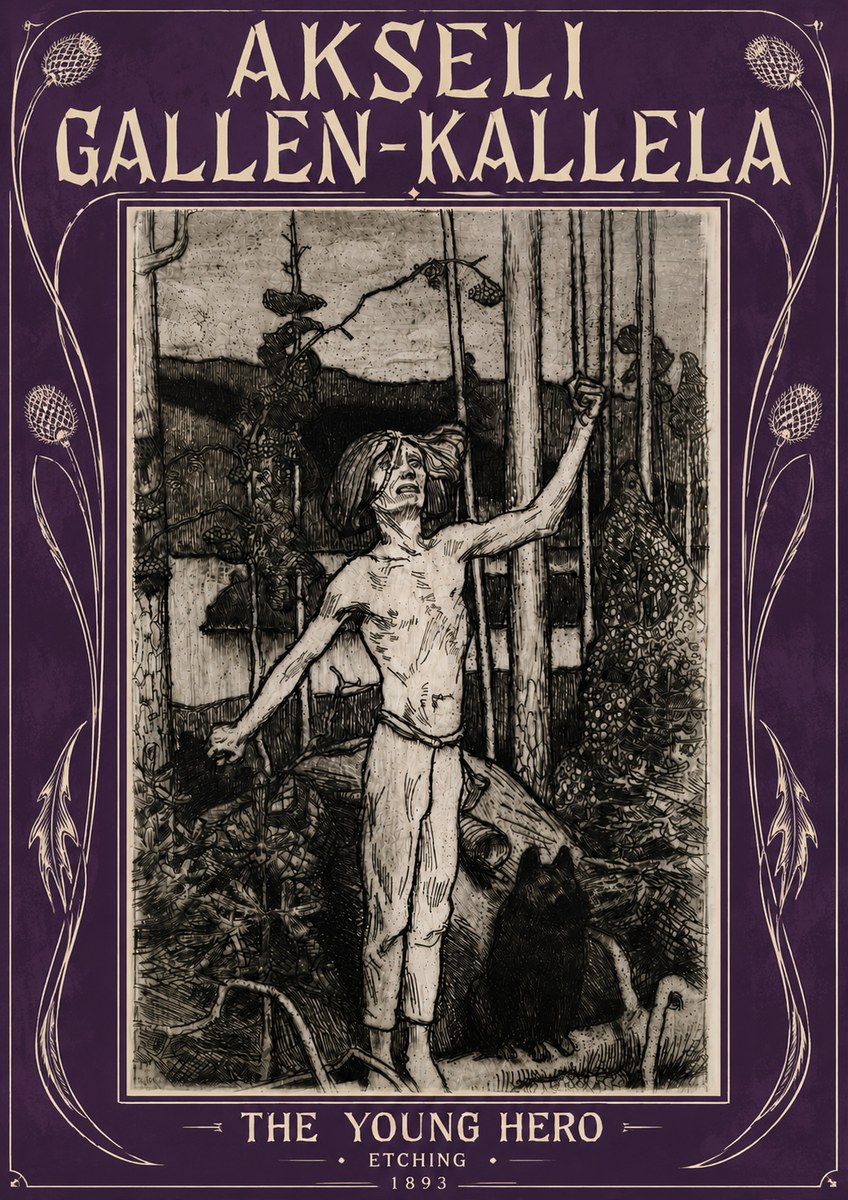 Akseli Gallen-Kallela The Young Hero No5 - Plakát