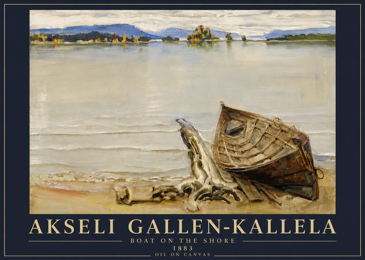 Akseli Gallen-Kallela Boat on the Shore No6 - Plakát
