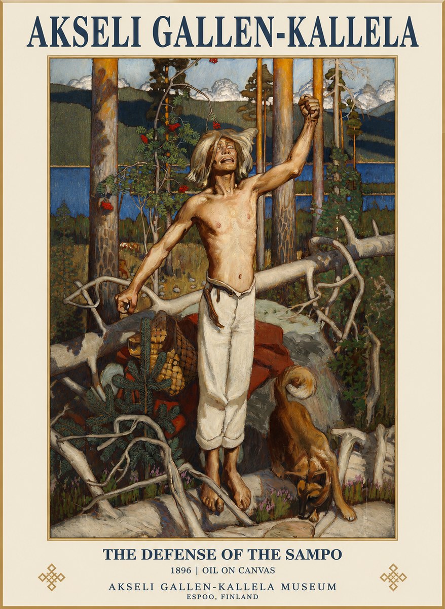 Akseli Gallen-Kallela The Defense of the Sampo No1 - Plakát