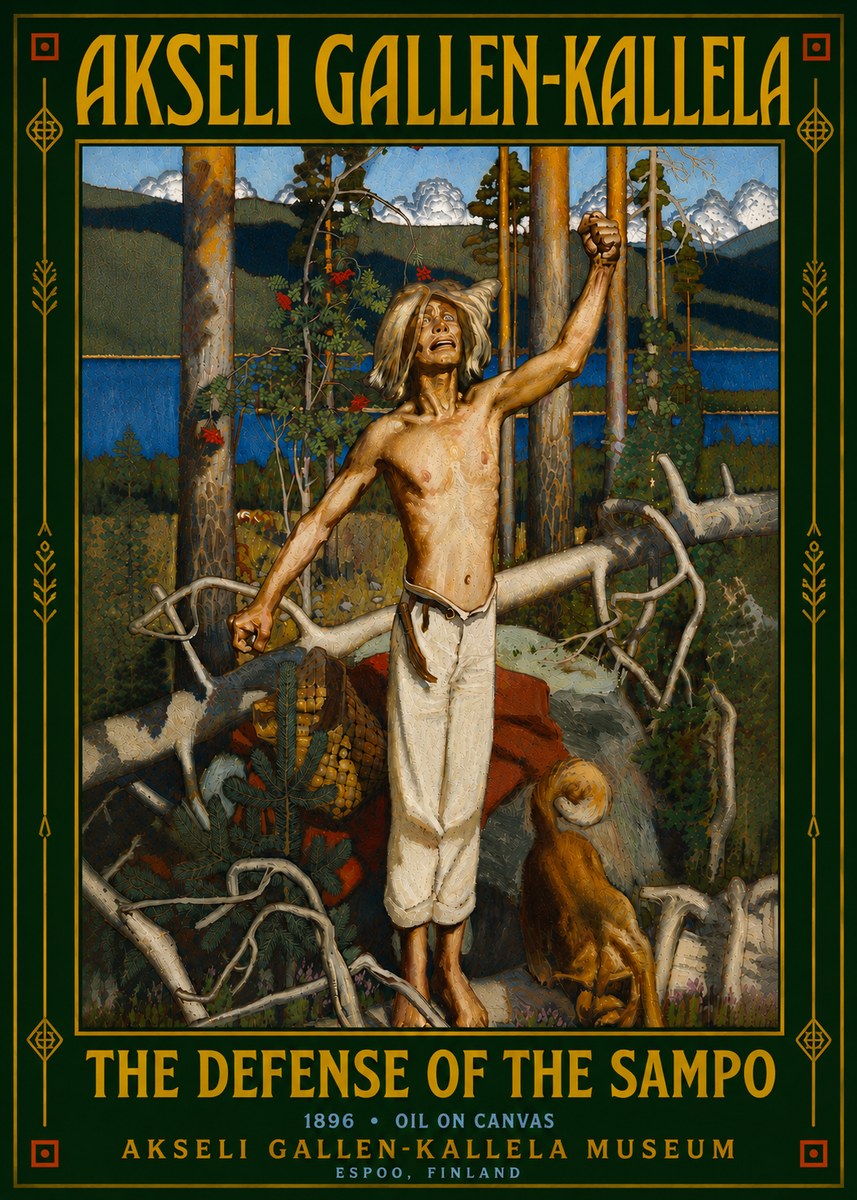 Akseli Gallen-Kallela The Defense of the Sampo No6 - Plakát