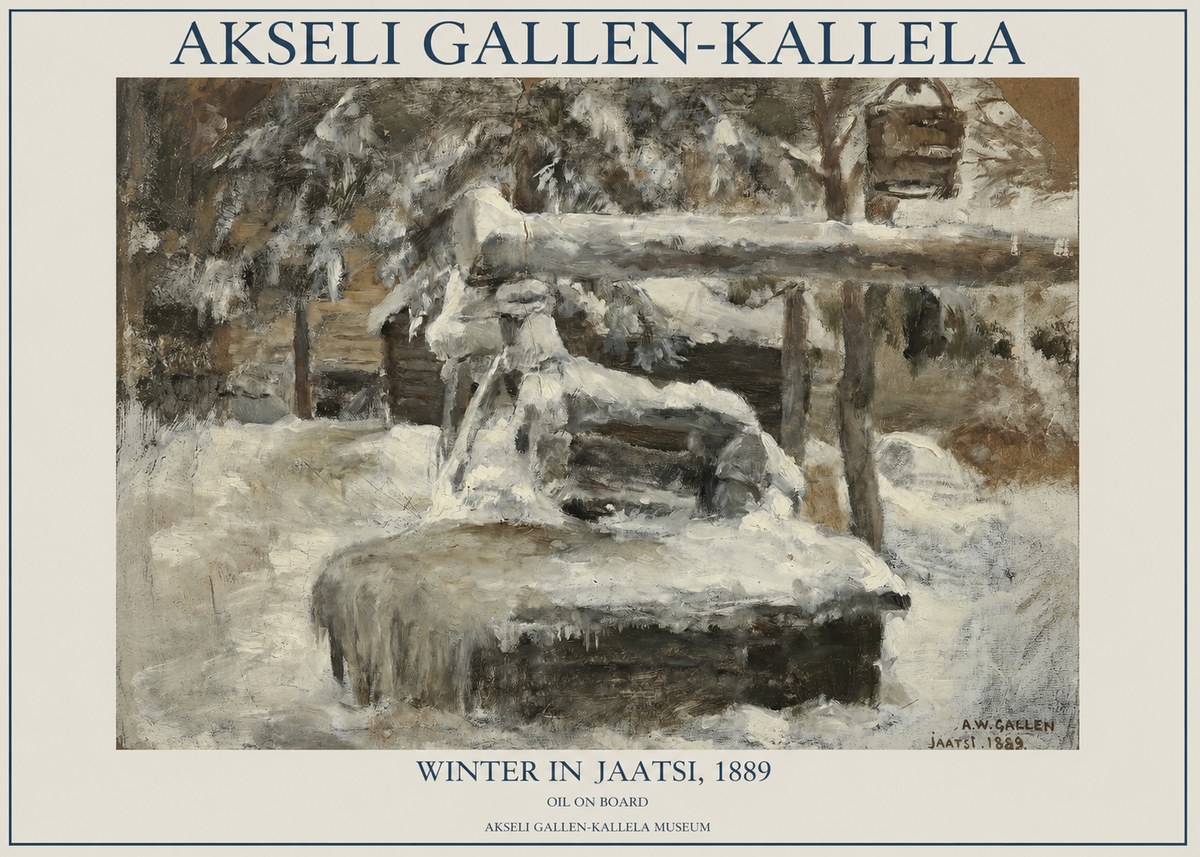 Akseli Gallen-Kallela Winter in Jaatsi, 1889 No1 - Plakát