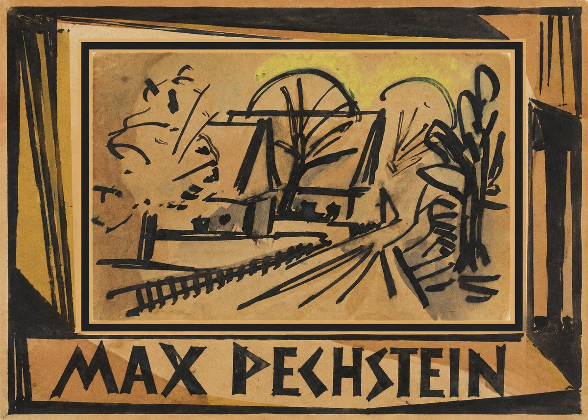 Max Pechstein Abstract Village Landscape No1 - Plakát