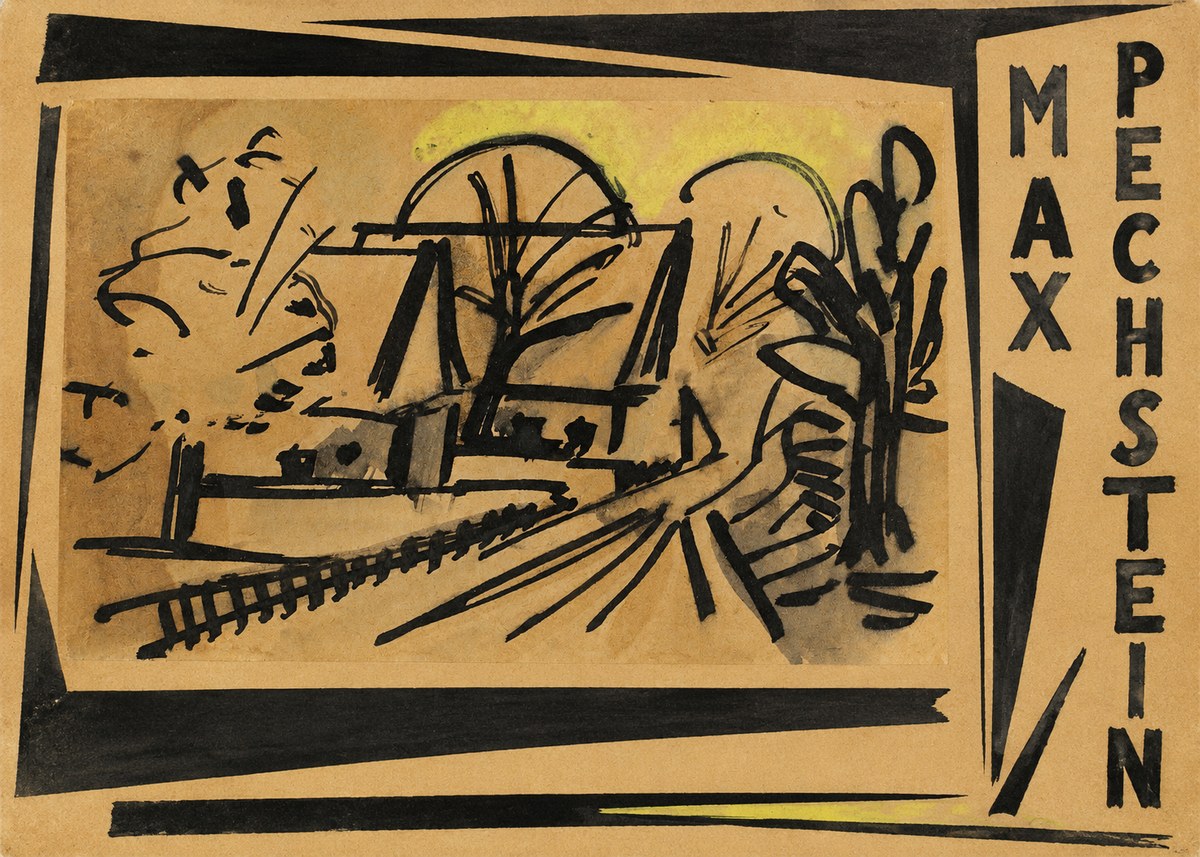 Max Pechstein Abstract Village Landscape No2 - Plakát