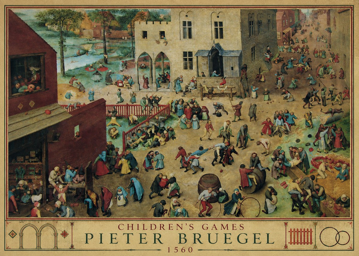 Pieter Bruegel Children's Games III No2 - Plakát