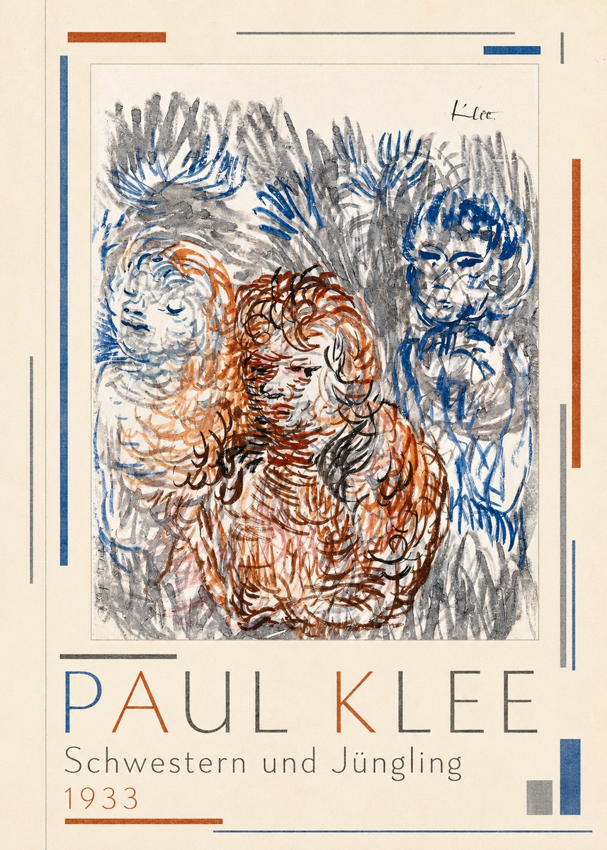 Paul Klee Schwestern Und Jüngling No4 - Plakát