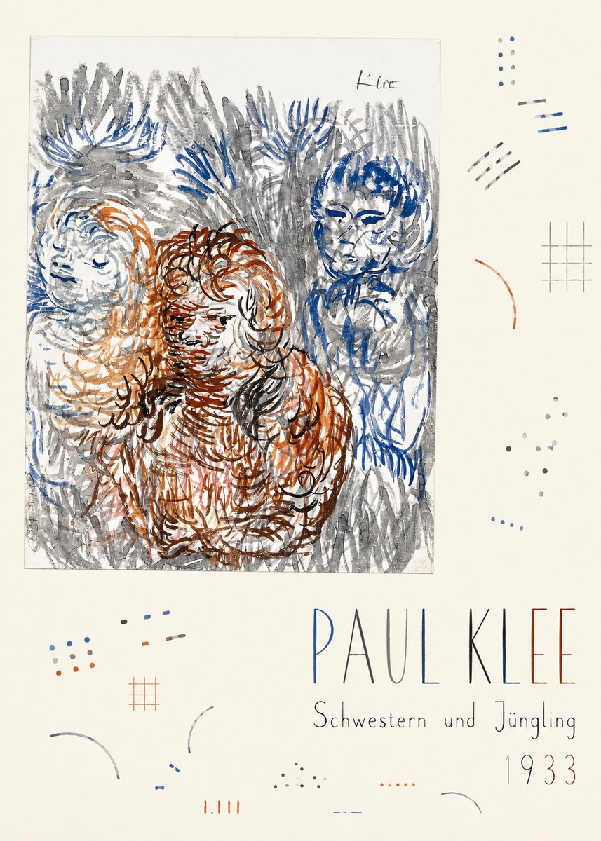 Paul Klee Schwestern Und Jüngling No5 - Plakát
