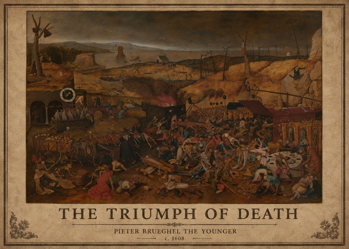 Pieter Bruegel The Triumph of Death II No3 - Plakát