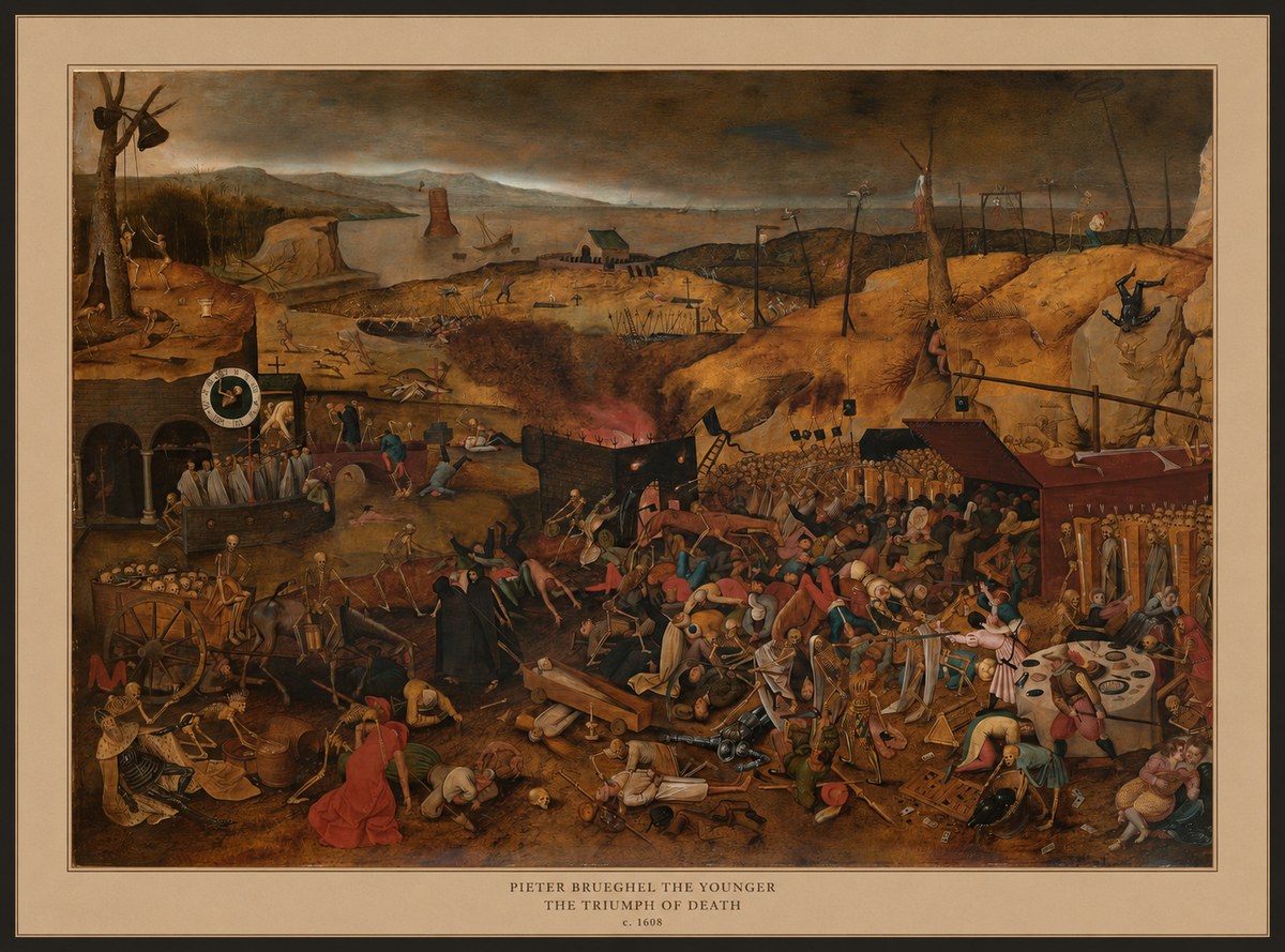 Pieter Bruegel The Triumph of Death II No6 - Plakát