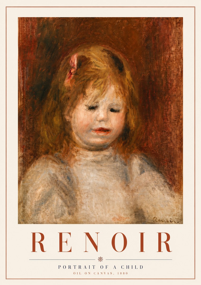 Renoir Portrait of a Child I No5 - Plakát
