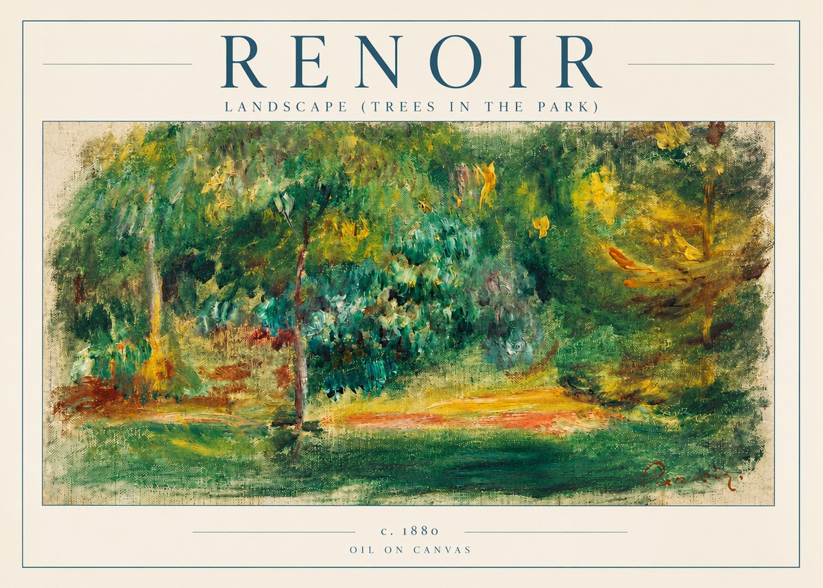 Renoir Landscape (Trees in the Park) No3 - Plakát