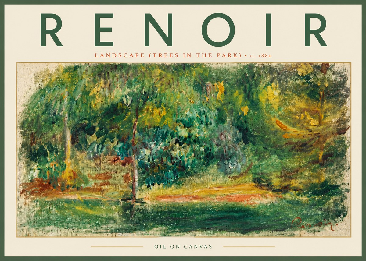 Renoir Landscape (Trees in the Park) No5 - Plakát