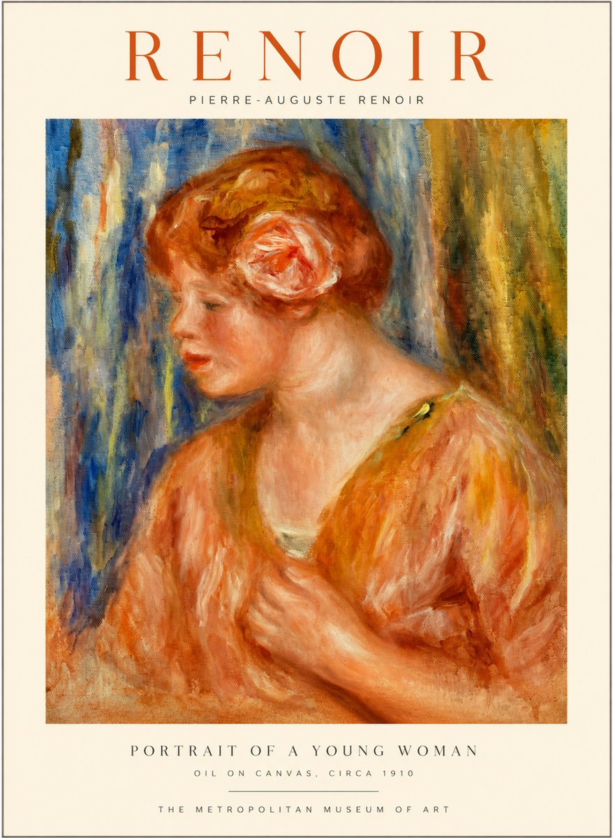 Renoir Portrait of a Young Woman I No1 - Plakát