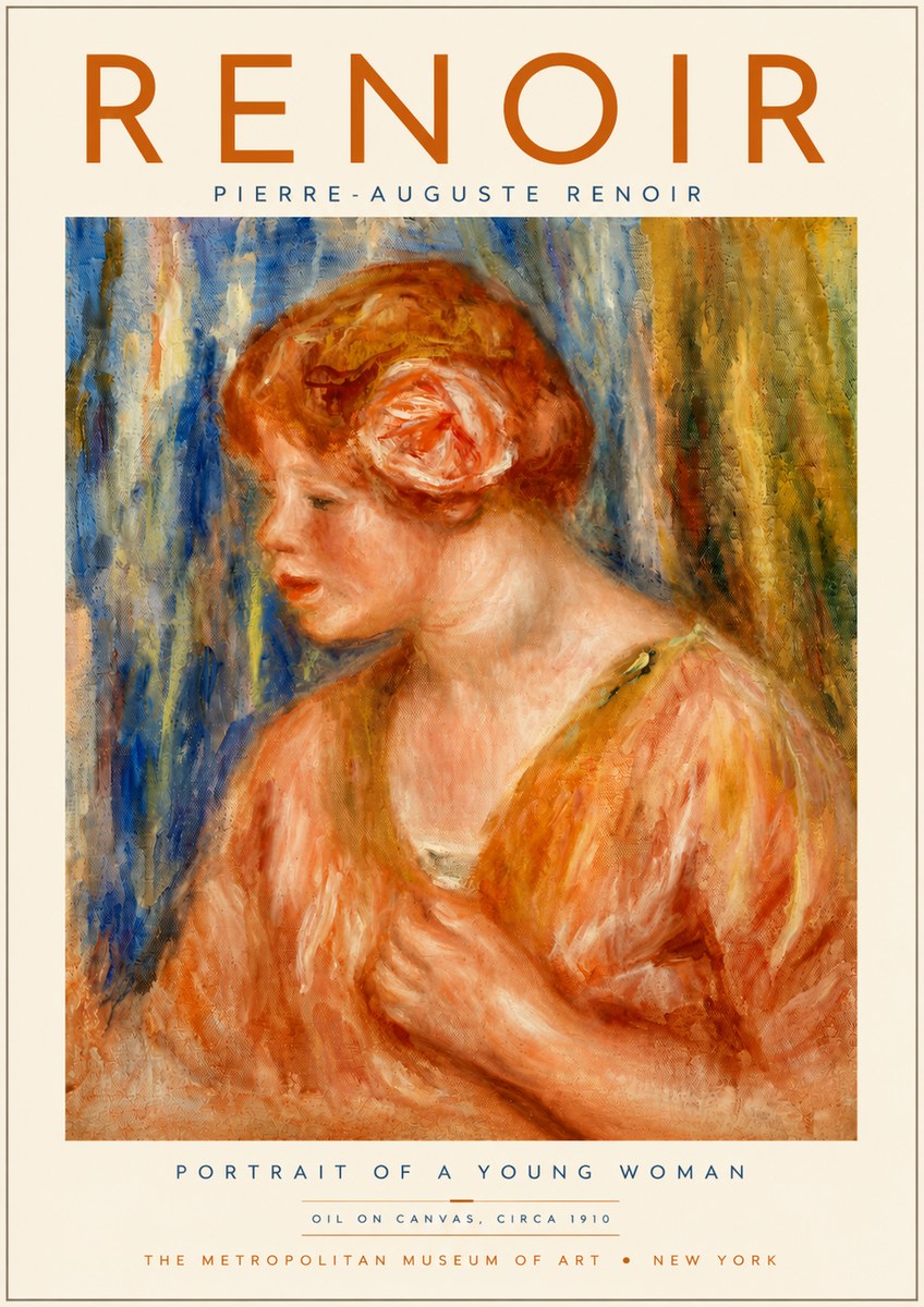 Renoir Portrait of a Young Woman I No4 - Plakát