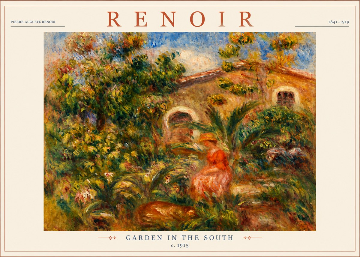 Renoir Garden in the South No3 - Plakát
