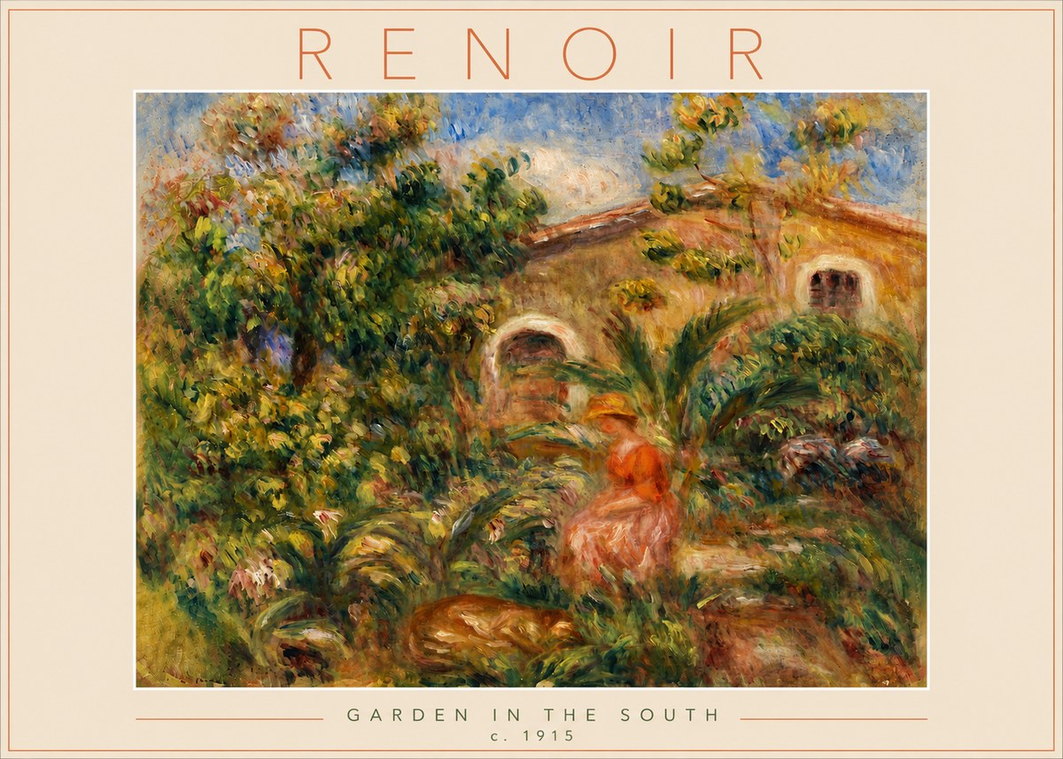Renoir Garden in the South No4 - Plakát
