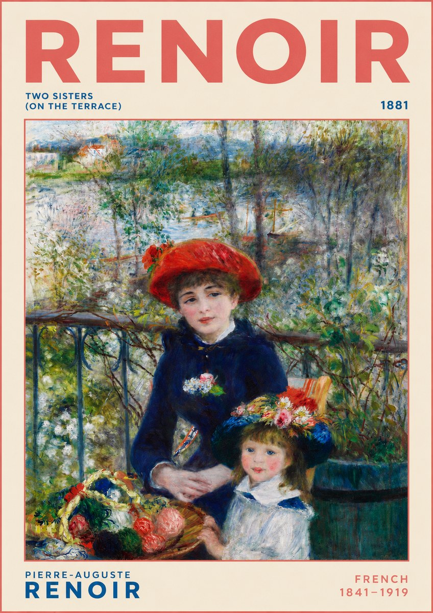 Renoir Two Sisters (on the Terrace) No2 - Plakát
