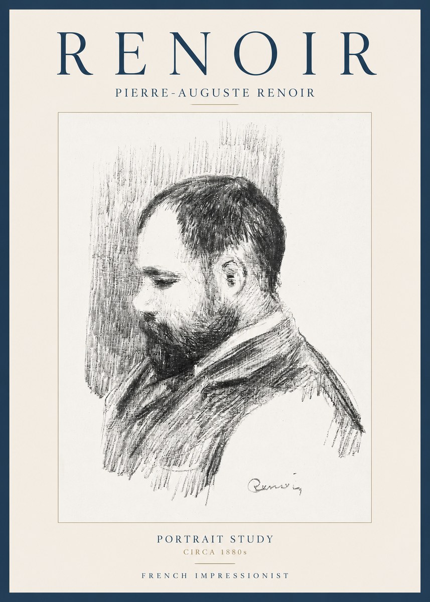 Renoir Portrait Study I No2 - Plakát