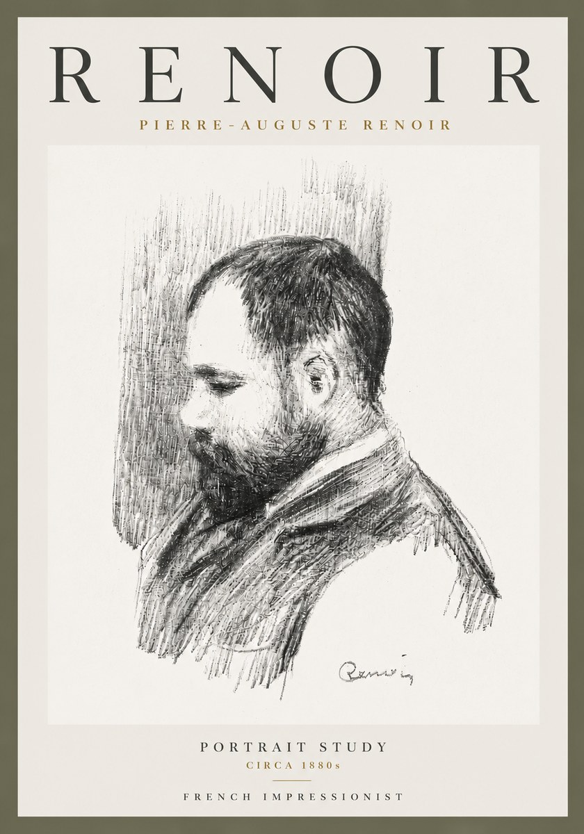 Renoir Portrait Study I No5 - Plakát