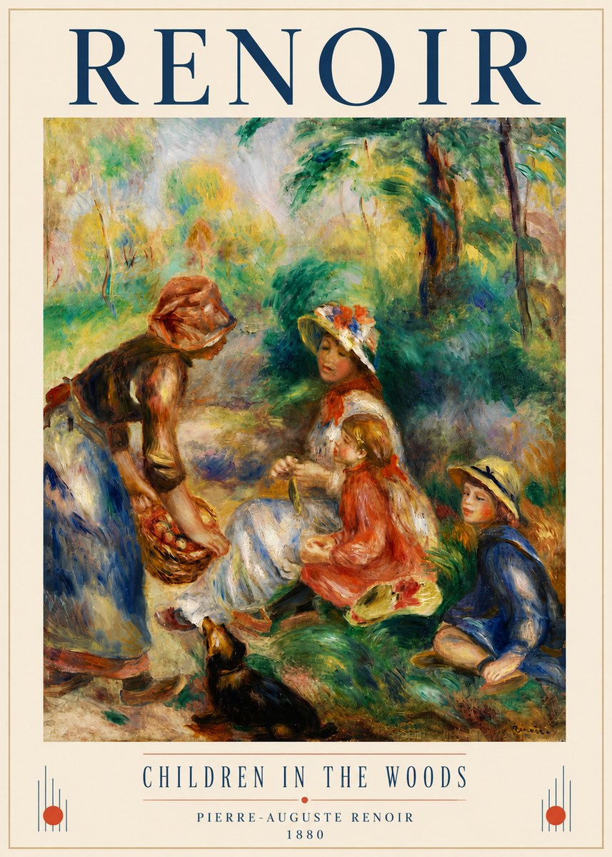 Renoir Children in the Woods No6 - Plakát