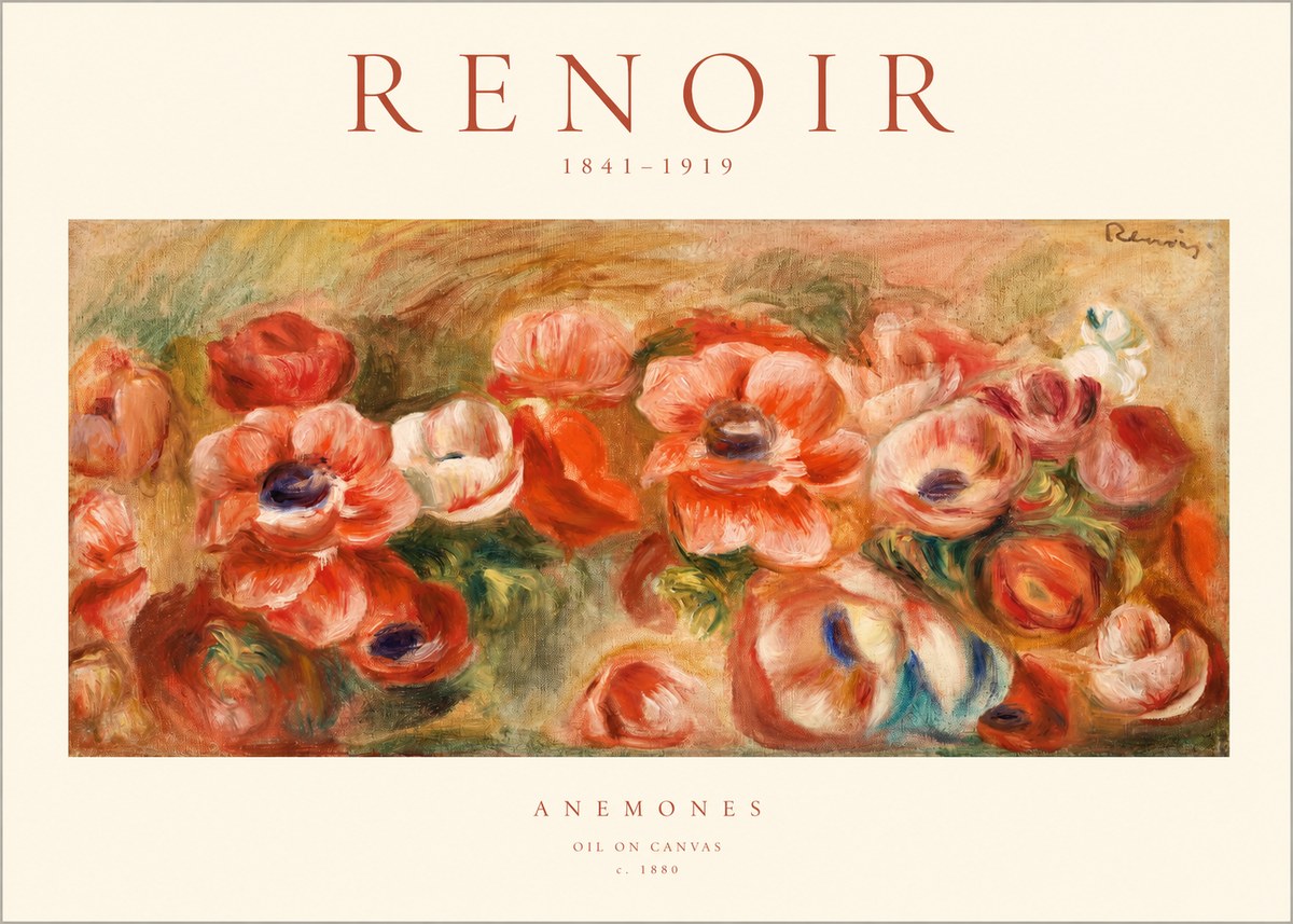 Renoir Anemones No1 - Plakát