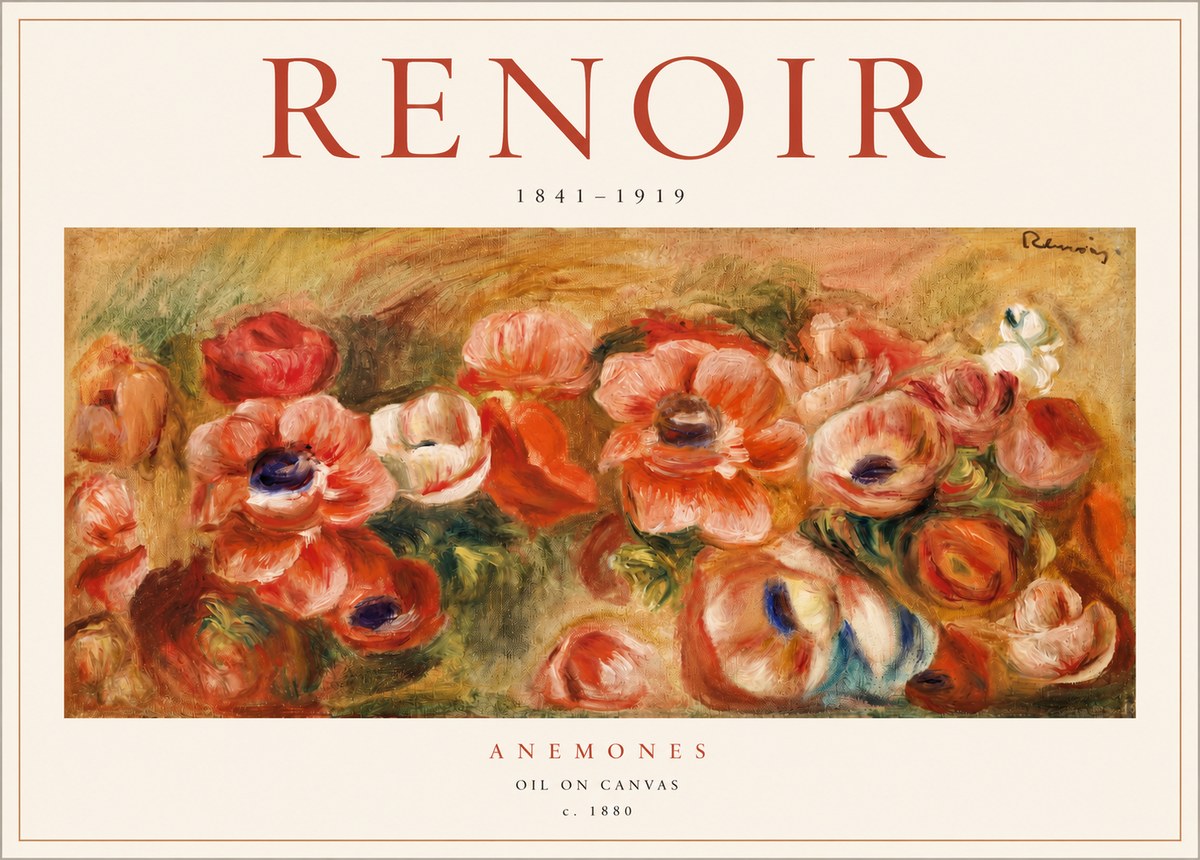 Renoir Anemones No2 - Plakát