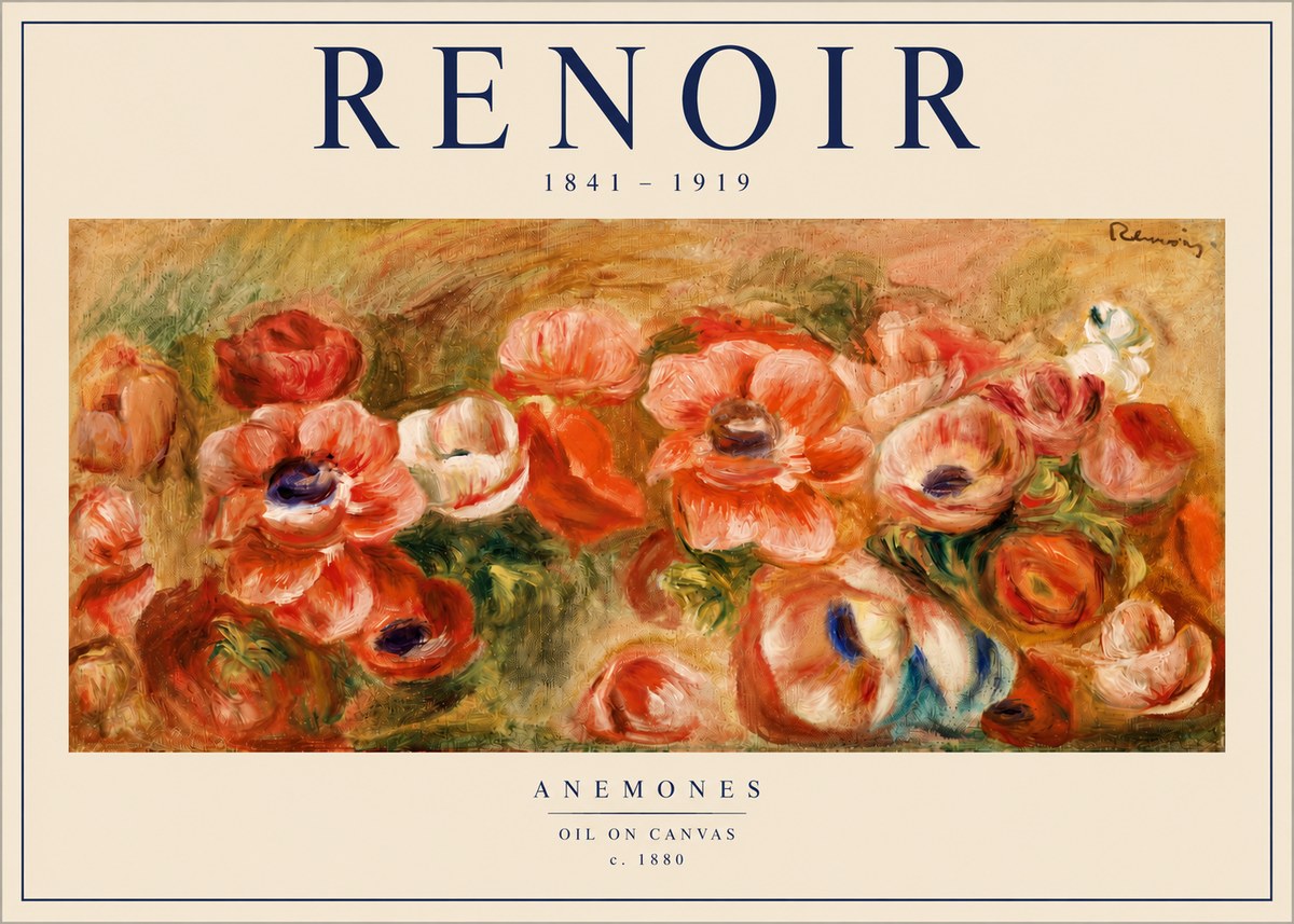 Renoir Anemones No3 - Plakát