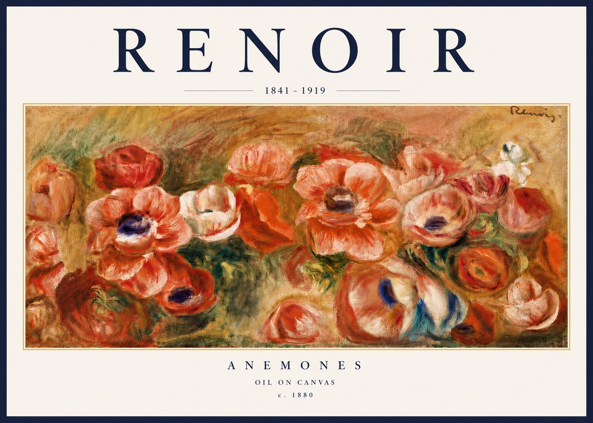 Renoir Anemones No6 - Plakát