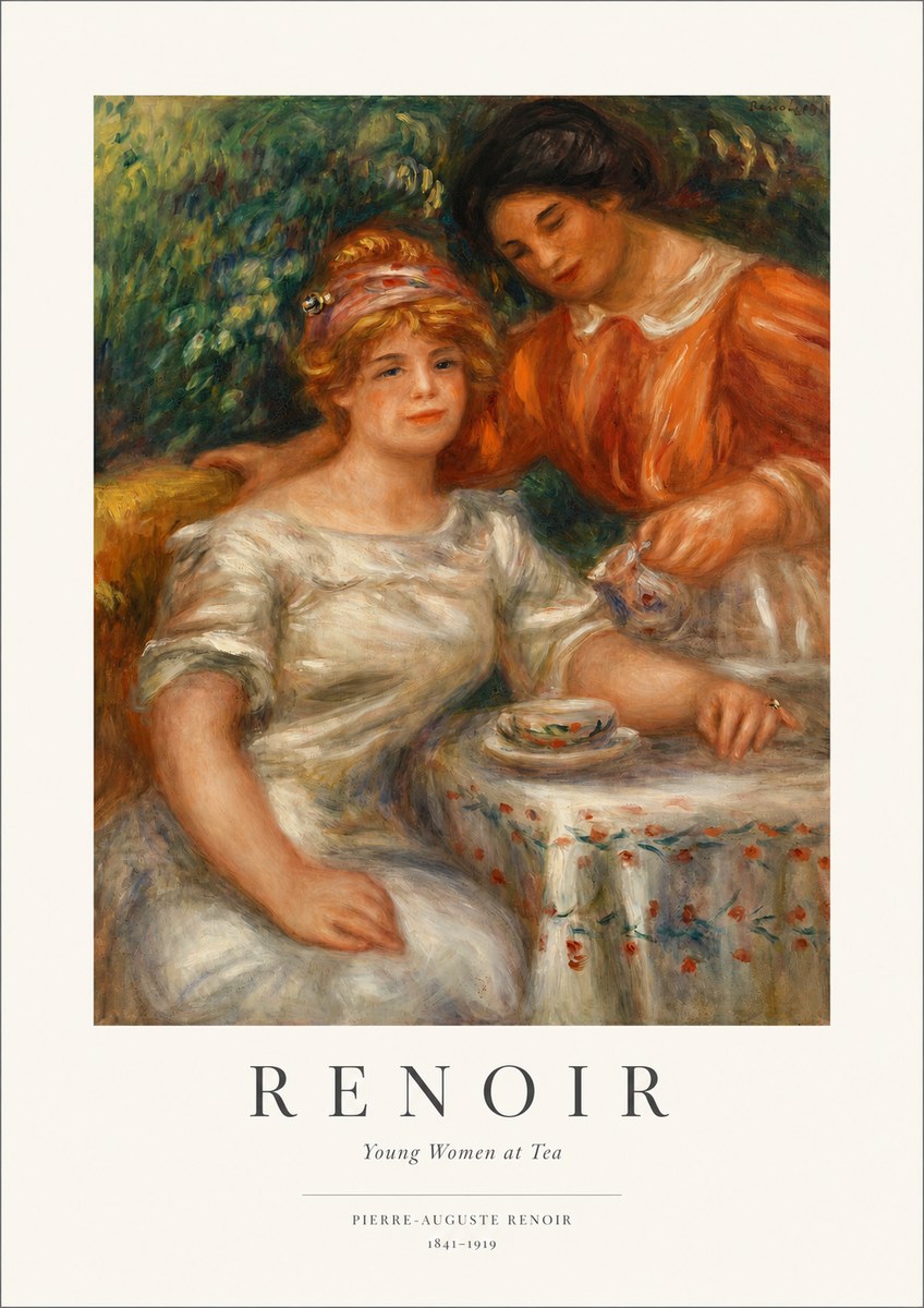 Renoir Young Women at Tea No1 - Plakát