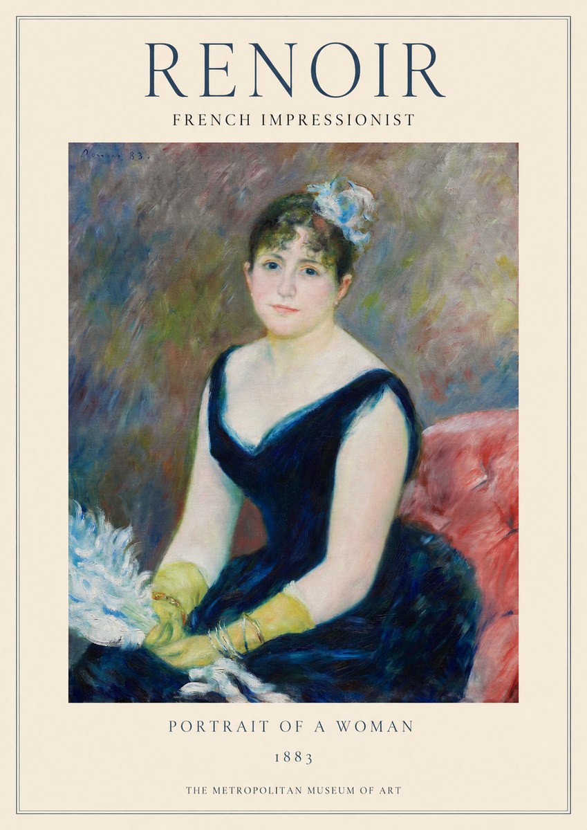 Renoir Portrait of a Woman I No1 - Plakát