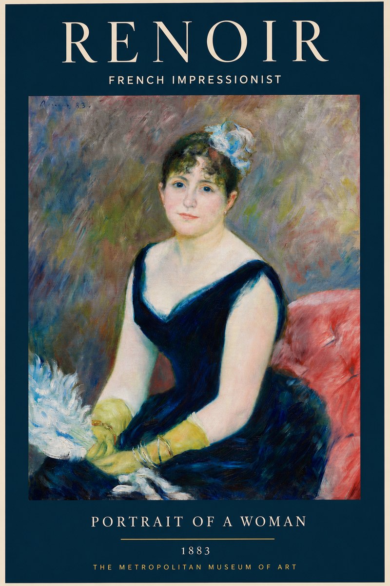 Renoir Portrait of a Woman No4 - Plakát