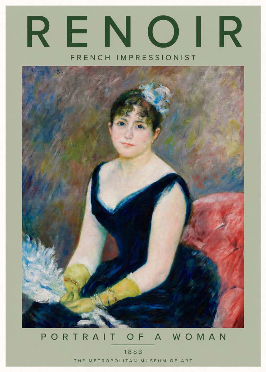Renoir Portrait of a Woman No6 - Plakát