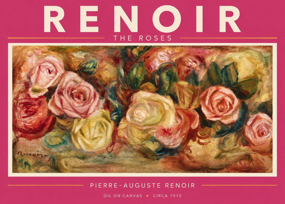 Renoir The Roses No3 - Plakát
