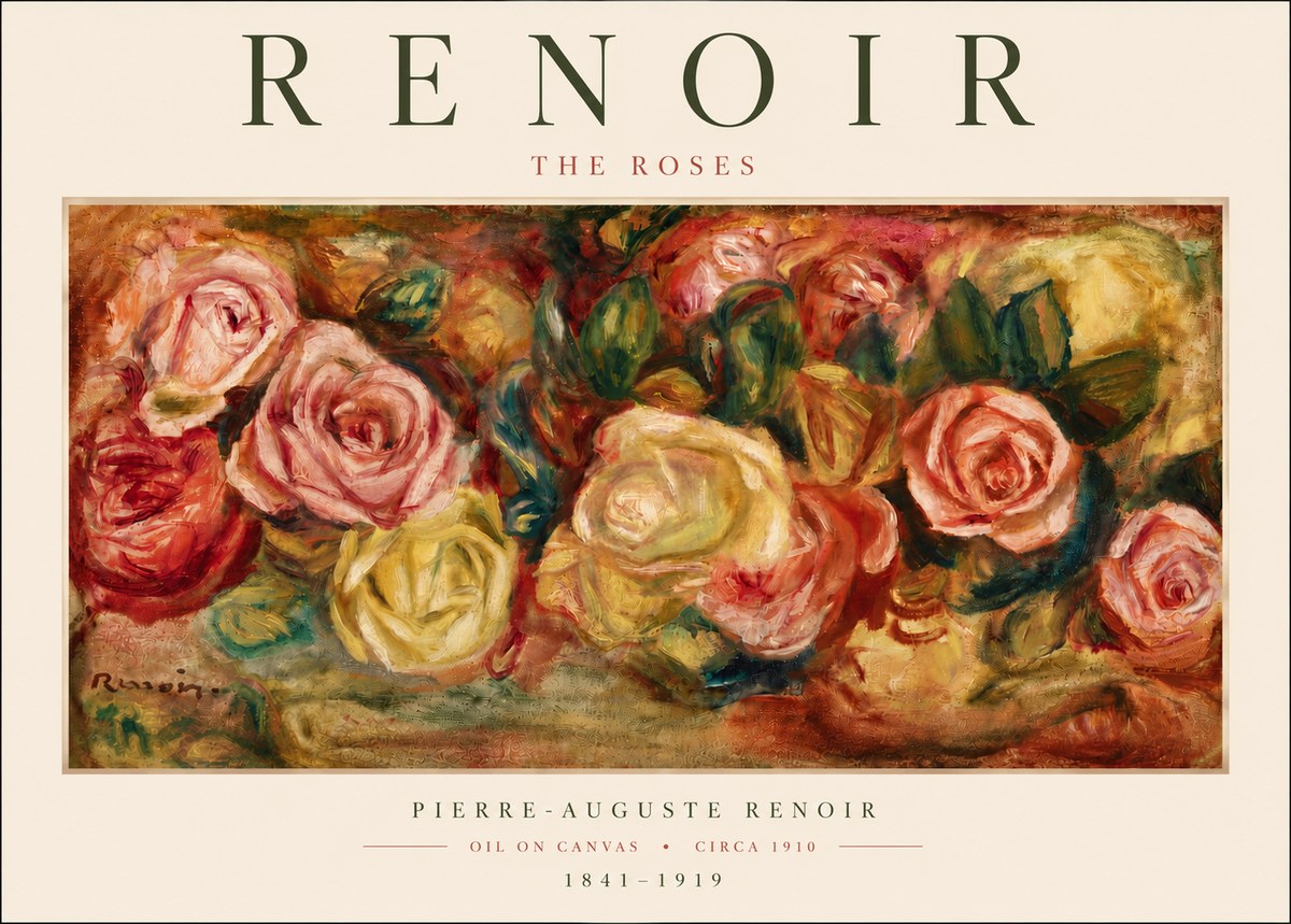 Renoir The Roses No4 - Plakát